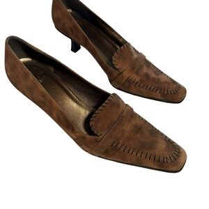 Stuart Weitzman Dark Brown Suede Pumps